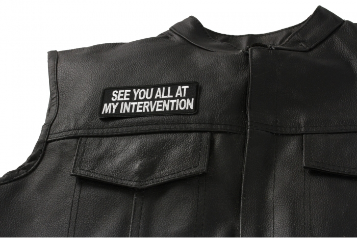  shown on leather vest