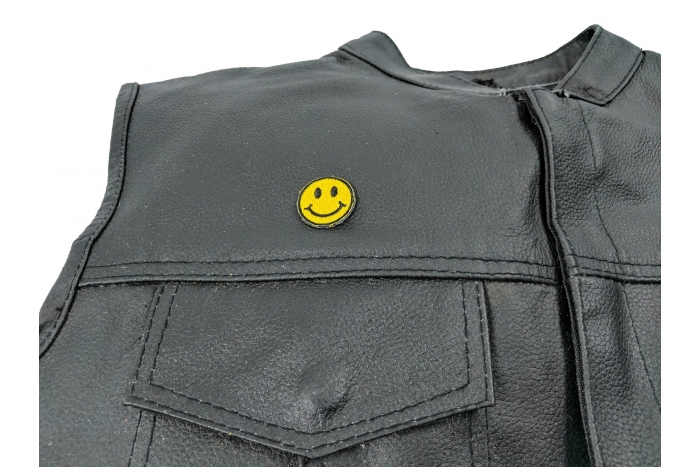  shown on leather vest