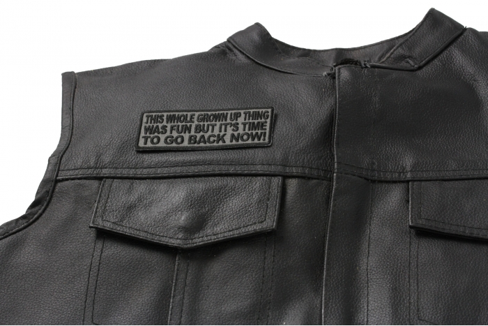  shown on leather vest