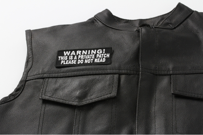  shown on leather vest