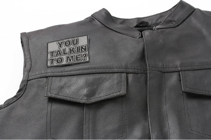  shown on leather vest