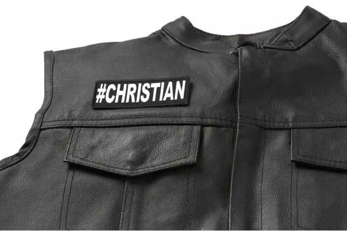  shown on leather vest