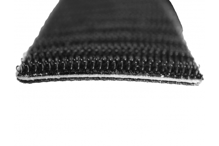 Peel and Stick Hook Backing for Iron on Patches shown on jeans