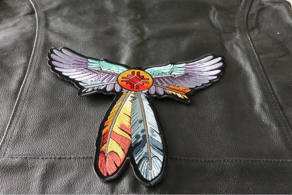 Feathers and Wings Patch, Large Ladies Back Patches for Jackets