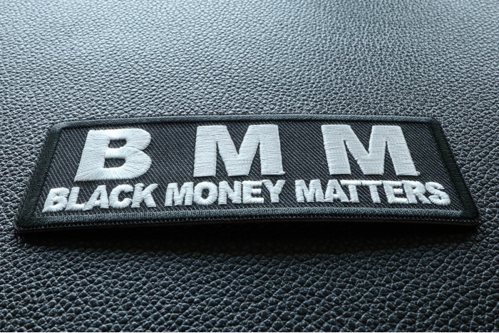 BMM Black Money Matters Patch diagonal view