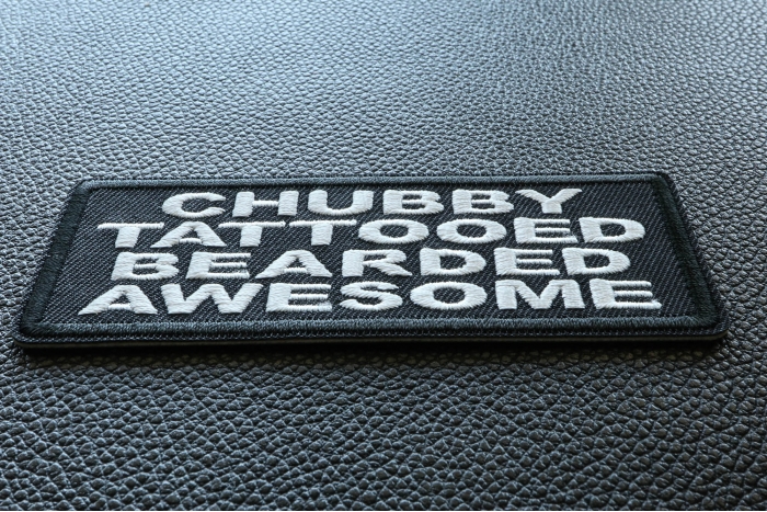 Chubby Tattooed Bearded Awesome Patch diagonal view