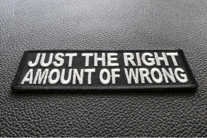 Just The Right Amount Of Wrong Patch diagonal view