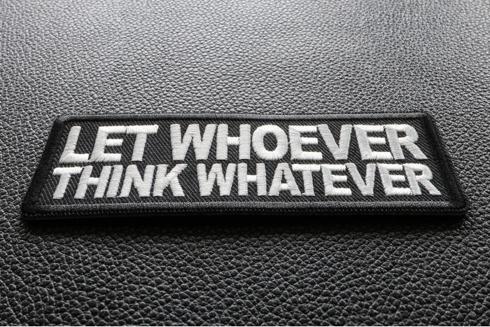 Let Whoever Think Whatever Patch diagonal view