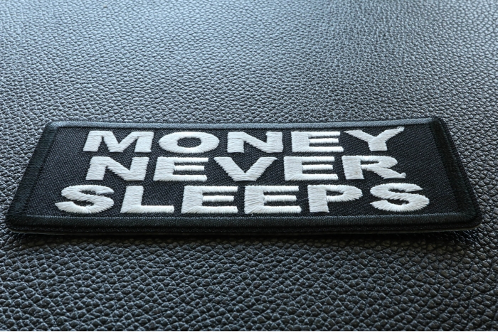 Money Never Sleeps Patch diagonal view