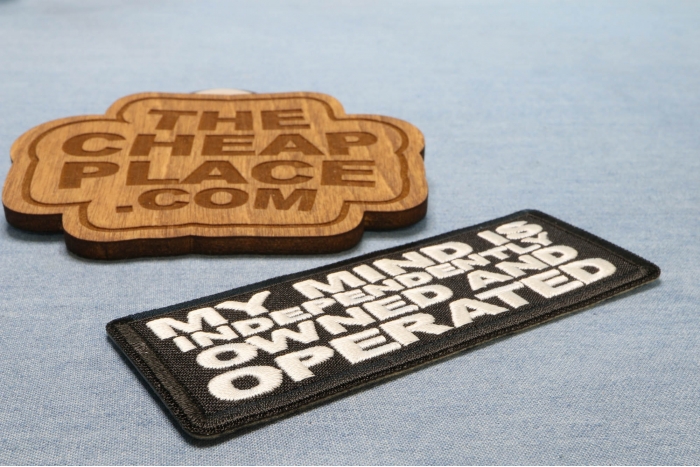 My Mind is Independently Owned and Operated Patch diagonal view