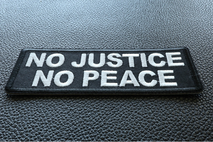 No Justice No Peace Patch diagonal view