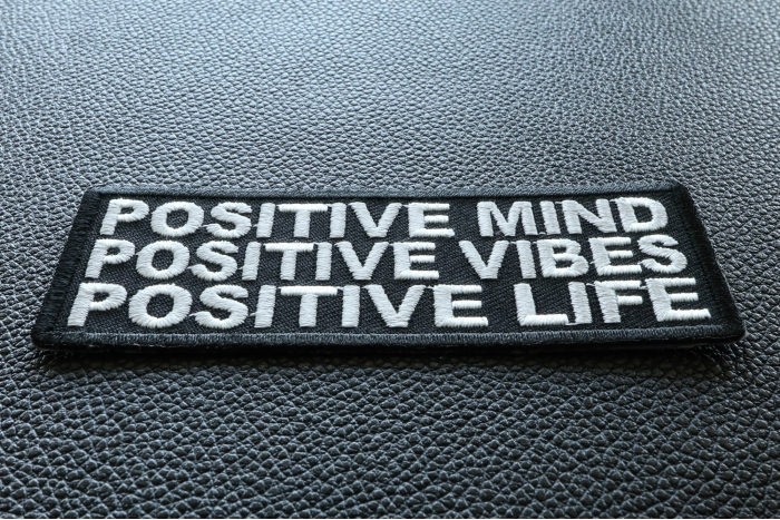 Positive Mind Positive Vibes Positive Life Patch diagonal view