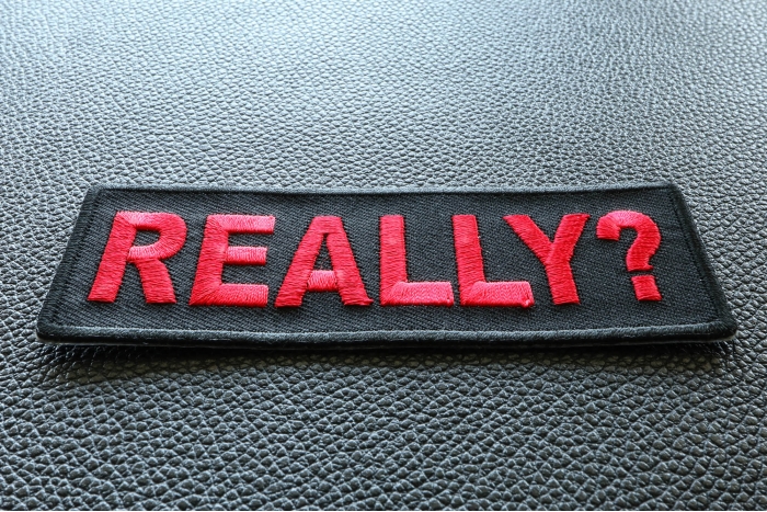 Really Iron on Patch diagonal view