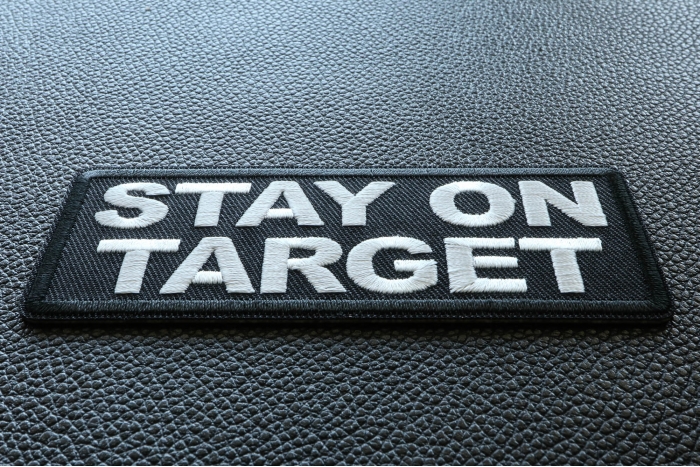 Stay on Target Patch diagonal view