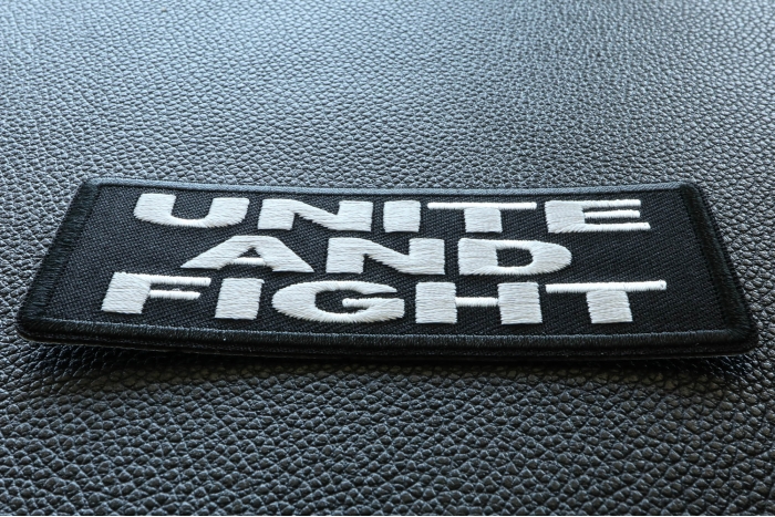 Unite and Fight Patch diagonal view