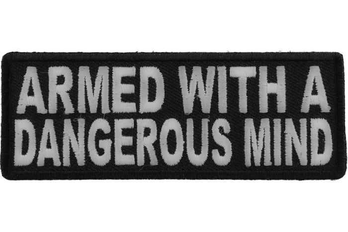 Armed With A Dangerous Mind Iron on Morale Patch