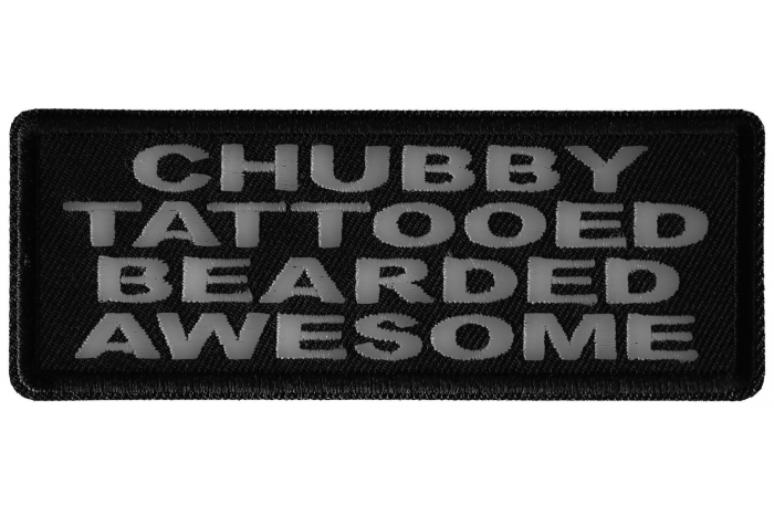 Chubby Tattooed Bearded Awesome Patch
