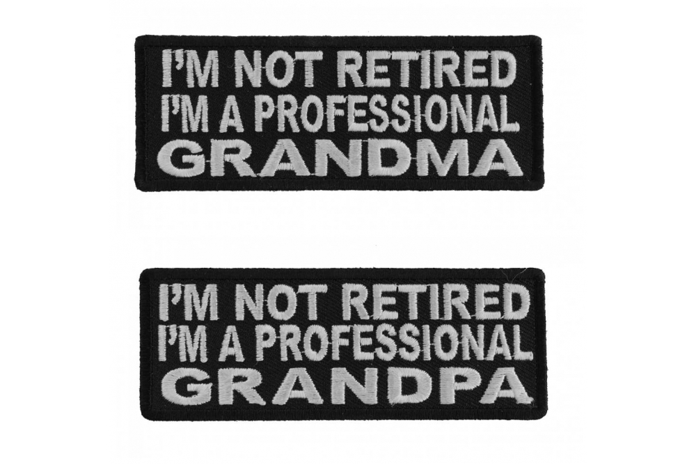 Funny Professional Grandma and Grandpa Patch For The Retired
