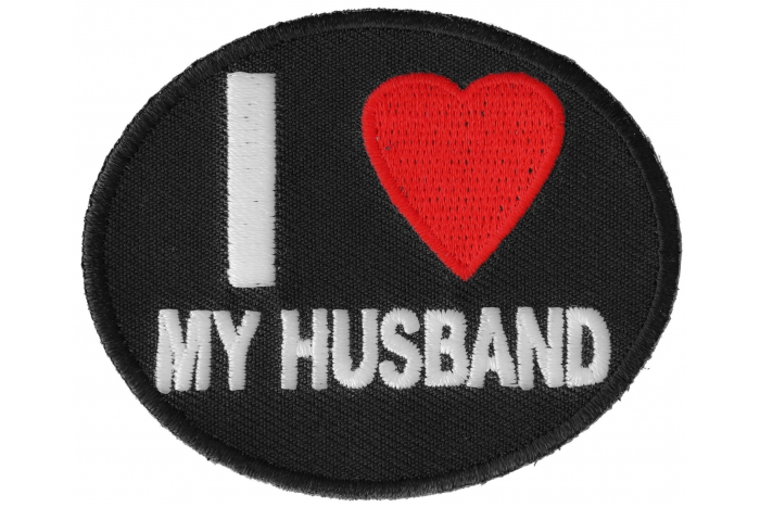 I Love My Husband Iron on Morale Patch