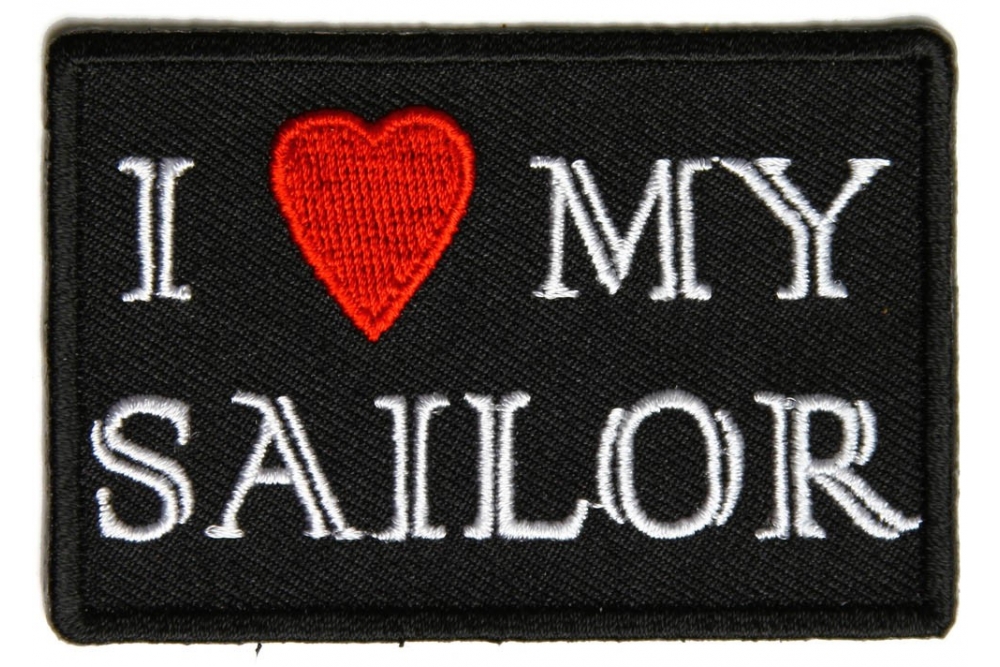 I Love My Sailor Iron on Morale Patch