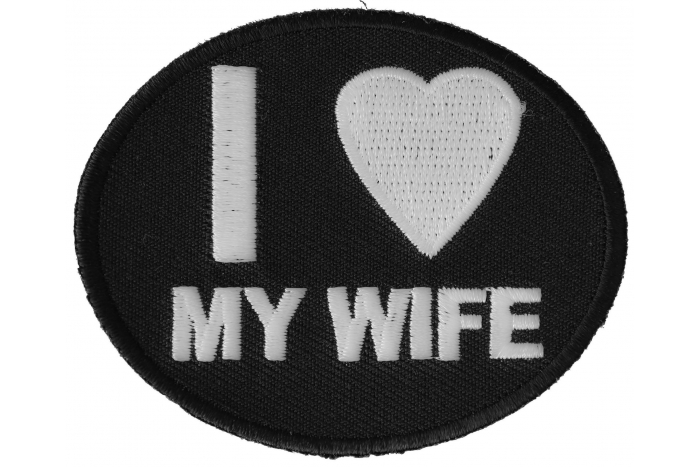 I Love My Wife Iron on Morale Patch