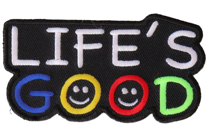 Life's Good Iron on Morale Patch
