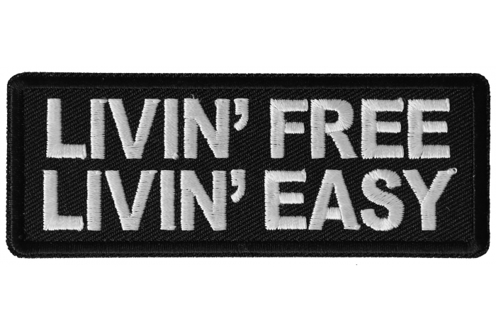 Livin Free Living Easy Iron on Morale Patch Livin Free Living Easy Iron on Morale Patch