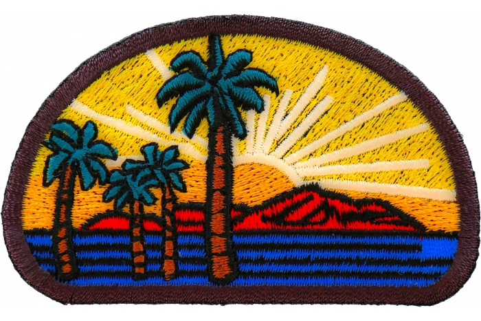 Palms and Sunset Iron on Patch