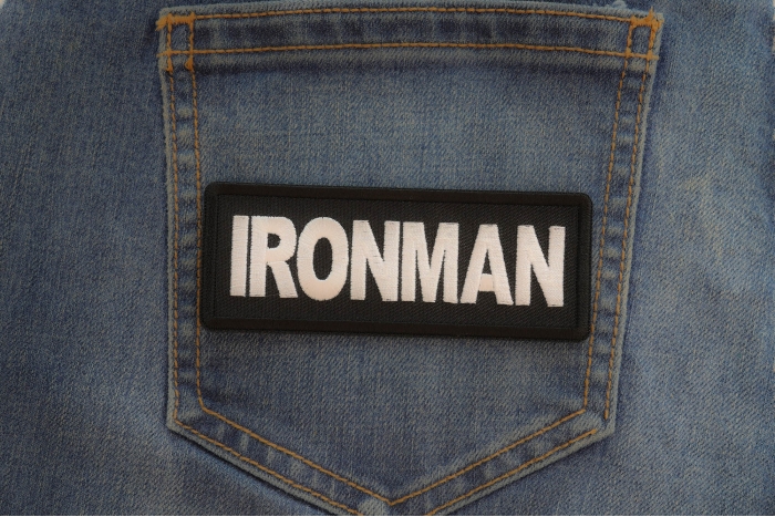 Ironman Patch shown on jeans