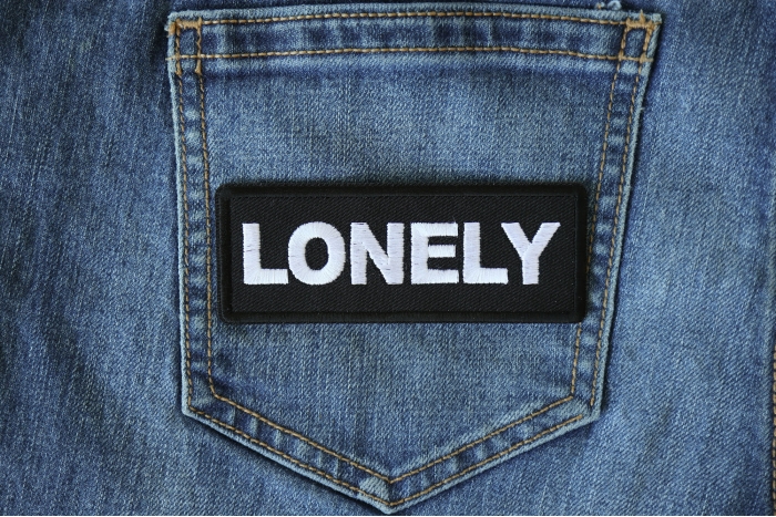 Lonely Patch shown on jeans