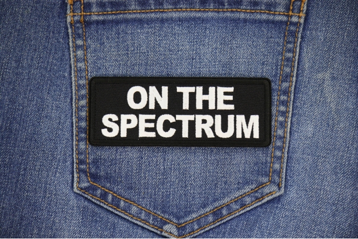 On The Spectrum Patch shown on jeans