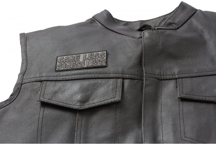  shown on leather vest