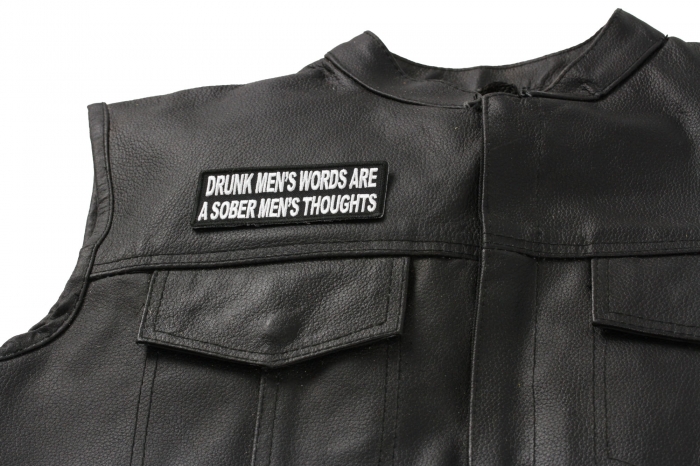  shown on leather vest