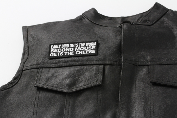  shown on leather vest