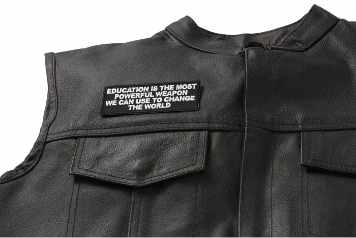  shown on leather vest