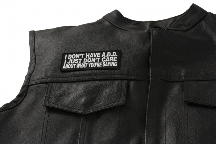  shown on leather vest