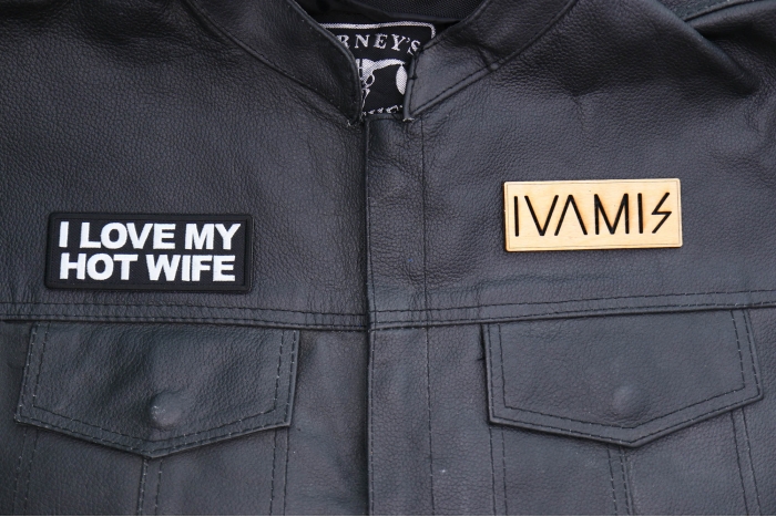 I love my hot wife Patch shown on leather vest