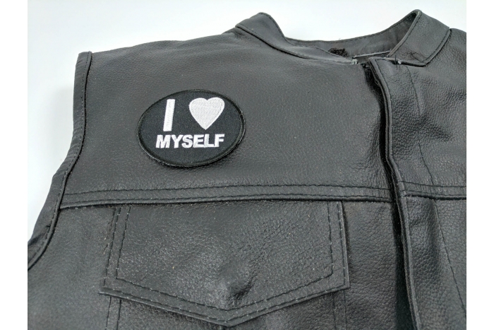  shown on leather vest