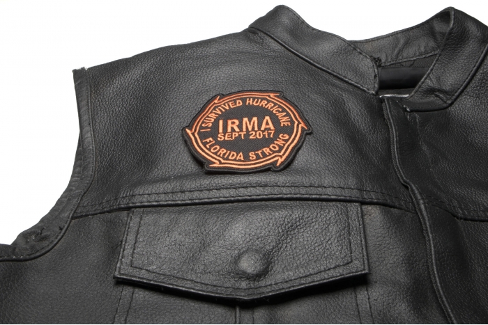  shown on leather vest