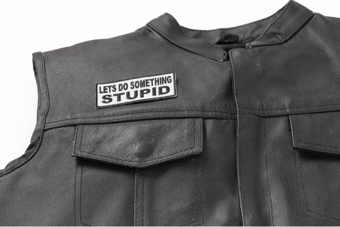  shown on leather vest