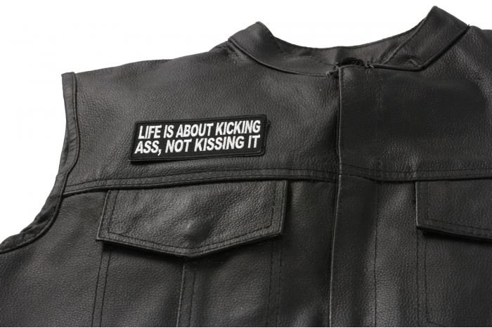  shown on leather vest