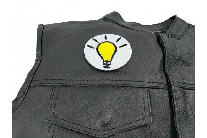  shown on leather vest