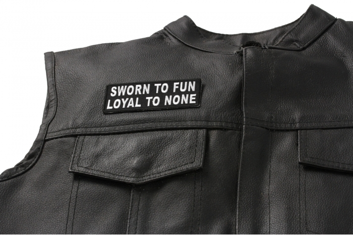  shown on leather vest