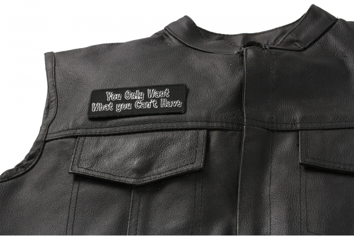  shown on leather vest