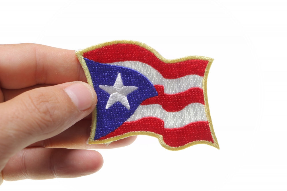 Puerto Rico USA American Flag Embroidered Patch IVAN1265 F2D19F 