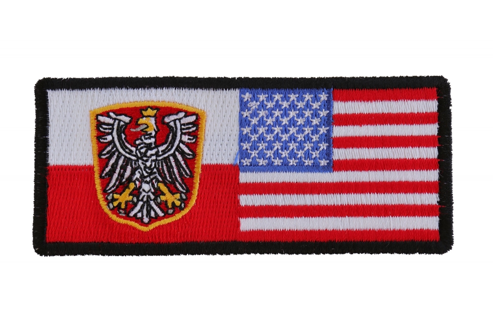 USA United States America-POLAND American & Polish Flying Flag 50mm Stickers x4 