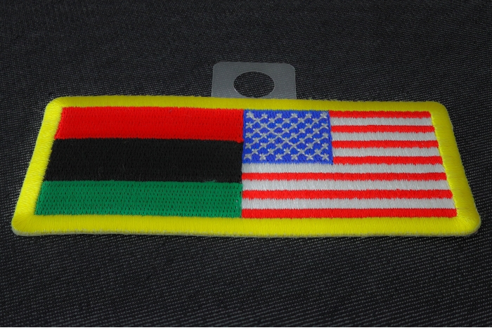 African American Flag Patch diagonal view
