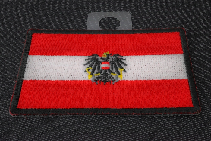 Austrian Flag Patch diagonal view