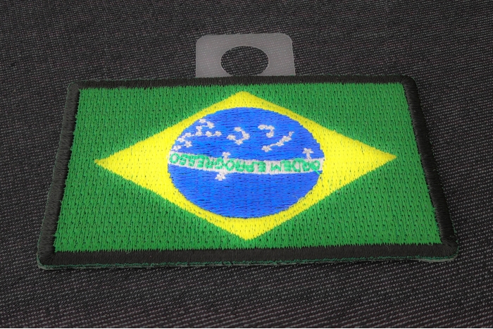 Brazil Flag Patch diagonal view
