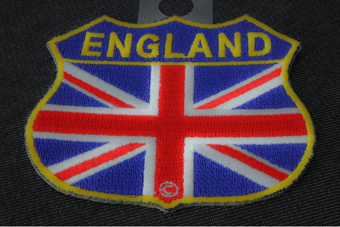 England Shield Flag Patch diagonal view